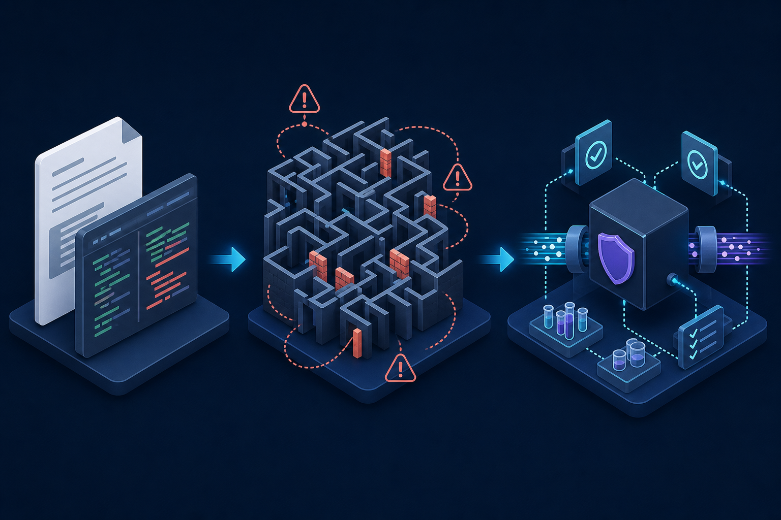 The pull request evolved from an external security report, through a dense custom validator with residual gaps, to a compact maintained connection-layer library